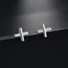 Pendientes de cruz minimalistas para hombre, elegantes y modernos, de lujo ligero con un toque de alta gama, pendientes para mujer, moda hip-hop, accesorios versátiles para el día a día