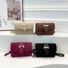 Otoño 2024 Nueva Moda Cuero Esmerilado Bolso Cuadrado Pequeño Bolso Nicho Texturizado Bolso de Mujer Estilo Occidental Bandolera