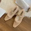 Zapatos Mary Jane de Felpa con Tacón Grueso Estilo Francés Chuyuji para Mujer 2026 Nuevos Zapatos Peludos de Otoño Invierno para la Noche