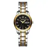 Chennuo reloj de mujer reloj de cuarzo doble calendario luminoso impermeable reloj de diamantes correa de acero Reloj de Mujer