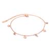 Una generación de minoría coreana titanio acero diamante amor tobillera oro rosa moda Joker accesorios