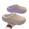 Pantuflas de Algodón Impermeables para Mujer, Nueva Ropa Exterior para Pareja en Casa, Forradas de Felpa, Cálidas, Antideslizantes, Pantuflas Tipo Concha de Suela Gruesa para Hombre, Otoño e Invierno