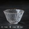 Taza de té de vidrio martillado estilo japonés Taza transparente de cristal Juego de té Kung Fu Hogar Maestro Taza de té pequeña Tazón de té