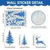 Pegatinas electrostáticas para puerta de cristal de copo de nieve navideño transfronterizas ventana alce casa campana árbol de Navidad pegatinas láser PVC
