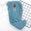 Toalla Bordada para Secar el Cabello, Absorbente y que no suelta pelusa, al por Mayor, para Cabello Largo, Gorro de Ducha para Adultos, Secado Rápido, Capa Simple/Doble, Coral Fleece de Secado Rápido