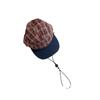 Sombrero de Tendencia Handsome de Corea del Sur Plaid de Contraste Gorra de Visera Plana Sombrero para Niños Padre-Hijo Adulto