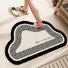 Felpudo francés con diseño de flores para puerta de ducha, de secado rápido, con forma especial, absorbente, multimaterial