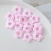 Cuentas de flor hueca en colores macarrón, accesorios para colgante de bolso, accesorios DIY para llavero, cuentas sueltas para cadena de teléfono acrílica