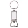 Abrebotellas llavero Amazon transfronterizo acero inoxidable abridor de botellas de cerveza bebida metal diy imprimir abridor de botellas