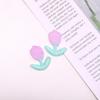 Parches adhesivos para decoración de ropa de gran venta para chamarra de plumas DIY nuevos creativos de color poliéster Tulipán bordado parches de tela