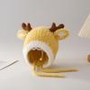 Nuevo gorro para bebé invierno grueso cálido terciopelo lindo cuerno protección orejas infantil gorra frío exterior