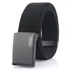 Cinturón de lona informal para hombre, nuevo, combinable con vaqueros, elástico, de algodón puro, cómodo.