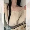 Camiseta Base de Punto Rosa con Encaje y Cuello en V Estilo Coreano para Mujer, Súper Elegante y Única para Otoño e Invierno, con Diseño de Atar
