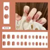Uñas Postizas Virales de Moda 24 Piezas Estilo Francés Nuevas Uñas Postizas Degradadas