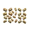 Moda Estilo Europeo y Americano Uñas Cuadradas Cortas Arte de Uñas Pegatinas para Uñas Chapadas en Oro Removibles 24 Piezas Uñas Postizas Portátiles