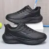 Nuevos Zapatos Deportivos para Hombre, Zapatos Casuales Impermeables de Cuero para Hombre, Zapatos Ligeros para Correr con Suela Suave Antideslizante, Zapatos Negros para Viaje