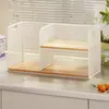 Prateleira de mesa para guardar itens, estação de alimentação, organizador de mamadeiras, mesa de escritório, vaso de saúde, máquina de café e porta-xícaras de chá