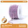 Qiaoqiao Nova Cor Corrente de Garra Proteína Mocha Rolo Completo 2mm Corrente de Strass Galvanizada Intensa Corrente DIY para Bagagem Acessórios de Vestuário