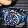 Reloj de cuarzo LIGE transfronterizo para hombre, cronógrafo multifunción, deportivo, resistente al agua, reloj de pulsera informal de negocios.