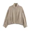 Chamarra Bomber de Cuadros de Moda Versátil Estilo Europeo y Americano Nueva Otoño 2026 para Mujer 3046211