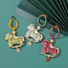 Dinastía Song Brocado Moneda de Cobre Caballo Hebilla de Anillo Encanto para Bolso DIY Año del Caballo Llavero Colgante Colgante Pequeño Terminado Venta al por Mayor en Stock