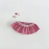 Conjunto de Tres Piezas Dianxi para Bebé Estilo Coreano con Lunares para Niñas, Falda de Cintura a Cuadros de Otoño, Jeans Bordados