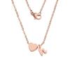 Comercio exterior más vendido acero inoxidable espejo pequeño corazón de amor + letras minúsculas en inglés de la A a la Z estilo europeo y americano colgante de collar