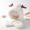 Gorros Infantiles para Niños y Niñas, Gorros de Invierno con Protección para los Oídos para Bebés y Niños Pequeños, Bufanda de Reno de Dibujos Animados con Calentador de Cuello Integrado