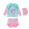 Nuevo Traje de Baño Infantil 2026 para Niñas, Conjunto de Tres Piezas, Ropa de Baño para Niñas Pequeñas, con Certificado CPC