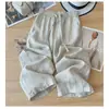 Calça de Linho de Algodão Respirável de Verão Mais Tamanho Mais Vendida, Estilo Old Money, Calça Cropped Reta Casual Fina Fresca para Mulheres