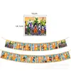 Festa de Aniversário Temática Dragon Ball Artigos de Festa Bandeirola Papel Toalha Decoração de Festa Anime Conjunto de Louça Descartável de Quadrinhos