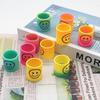 Círculo Arco-Íris Sorridente Transfronteiriço 3,2X3,5Cm Empilhável Círculo Colorido Círculo de Mola Brinquedo Infantil Nostálgico Fabricante Atacado