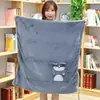 Atacado de fábrica capa de pelúcia fofa de torrada cobertor atividade de shopping presente animal de desenho animado manta de flanela manta enrolável