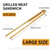 Pinzas para Alimentos de Acero Inoxidable de Grado Alimenticio Transfronterizas, Pinzas para Bistec de Barbacoa, Pinzas de Cocina para Buffet, Pinzas para Carne, Pinzas Palillos