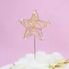 Coroa de Aniversário Liga de Zinco Strass Enfeites de Bolo Dourado Acessórios de Casamento Styling de Noiva Acessórios de Cabelo Coroa Vestido de Casamento Acessórios para Cabeça
