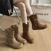 Botines retro estilo Birkenstock para mujer con tacón oculto, nueva colección otoño/invierno 2026, botas de cowboy estilo Western, efecto adelgazante, botas push-up, botas tipo Martin