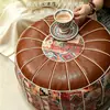 Banqueta Baú de Couro Estilo Boêmio, Banqueta de Armazenamento para Roupas de Sala de Estar de Luxo Leve, Banqueta Artística Criativa para Entrada de Casa para Trocar Sapatos