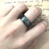 Anillo retro de plata con dios bestia matón glotón para hombres y mujeres, moda creativa, plata tailandesa, anillo abierto, pequeños regalos al por mayor