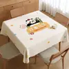Mantel cuadrado fresco y simple, impermeable, a prueba de aceite, fácil de limpiar, con un elegante diseño a cuadros, adecuado para mesas cuadradas pequeñas, cubierta de mesa de comedor resistente al calor