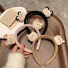 Diadema de Oso para Mujer, Otoño e Invierno Coreana Linda Lana de Cordero Diadema para Lavar la Cara, Celebridad de Internet Maquillaje Horquilla para el Cabello Accesorio para el Cabello Ins