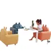 Sofá Infantil, Sofá Pequeño, Combinación Individual y Doble, Sofá de Lectura para Jardín de Infancia, Silla Linda de Oso de Dibujos Animados para Niños y Niñas