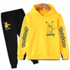 Sudadera con capucha Exportación Europea y Americana Estilo Nuevo Niños y Niñas Anime Pikachu Sudaderas con capucha para Niños y Niñas Traje de Sudadera