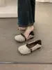 Zapatos de Felpa Retro de Terciopelo Estilo Francés para Mujer, Calzado de Exterior para Otoño e Invierno, Mocasines Planos sin Cordones, Zapatos Estilo Birkenstock