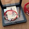 Libro Rojo mismo estilo koi cuerda de mano ins nicho en tierra pulsera verano Xizang pareja simple tejido a mano