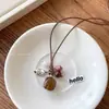 Corrente de Clavícula Fashion de Luxo Leve Corrente Elegante para Suéter Outono e Inverno Pedra Olho de Tigre Retrô Conjunto de Colares com Pedras Naturais Venda Direta