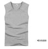 Colete de ombro largo masculino verão algodão jovem respirável justo sem mangas camiseta Slim Fit fitness esportes colete moda