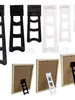 Porta-Retrato Adesivo Suporte Trapezoidal Painel Traseiro de Impressão em Cristal para Estúdio Suporte de Exibição Porta-Retrato Trapezoidal com Adesivo Incluído