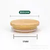 Tampas personalizadas de madeira de bambu para canecas, tampas de bambu para garrafas de vidro de aromaterapia, tampas para potes selados, tampas de madeira para potes de chá, tampas redondas de madeira