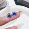 Aretes Cuadrados de Diamante Zirconia para Mujer Nuevos Nicho Sentido de Alta Moda Aretes Acero Titanio 316L Agujero de Oreja Arete