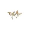 Pendientes de Mariposa con Aguja de Plata S925 y Esmalte de Goteo, Diseño de Nicho de Lujo Ligero, Pendientes de Gama Alta para Mujer, Joyería para Orejas Hermosa, Exquisita y Única